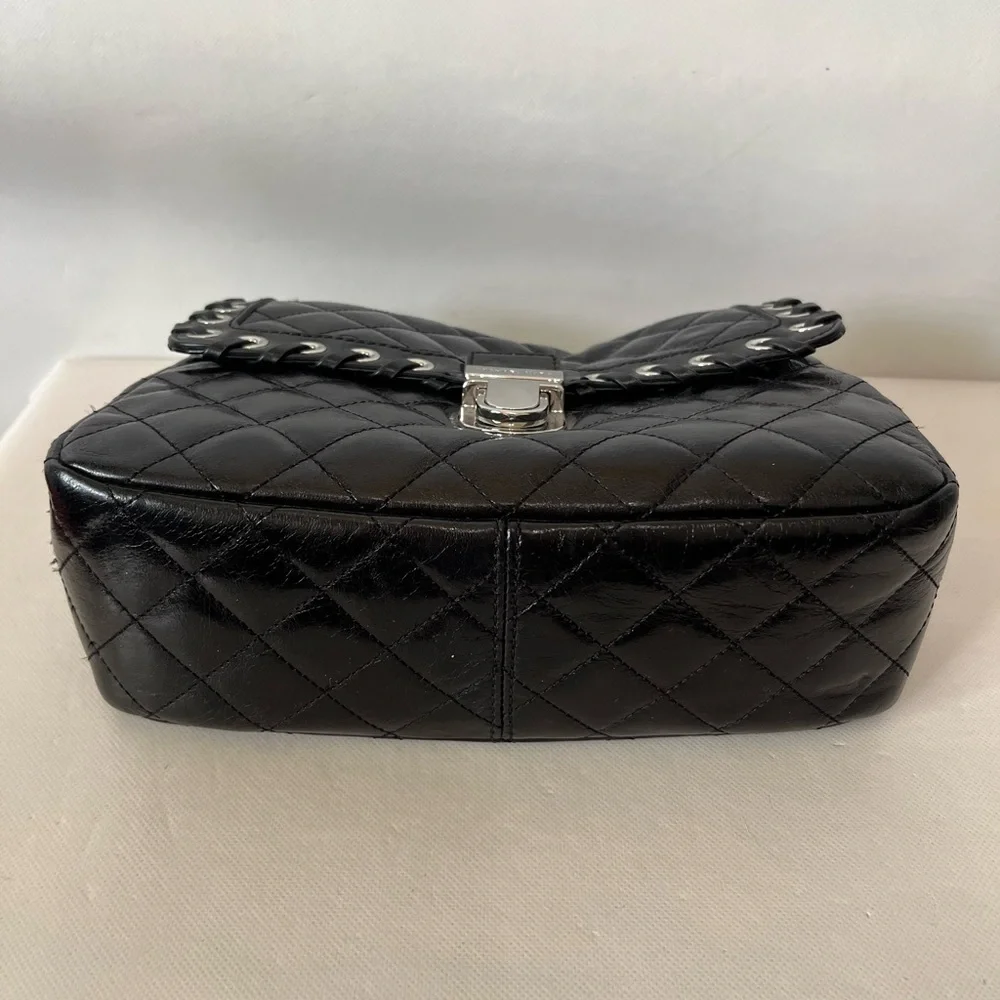 Michael Kors Hippie Grommet Sloan Black Leather Shoulder Bag - Picture 13 of 16